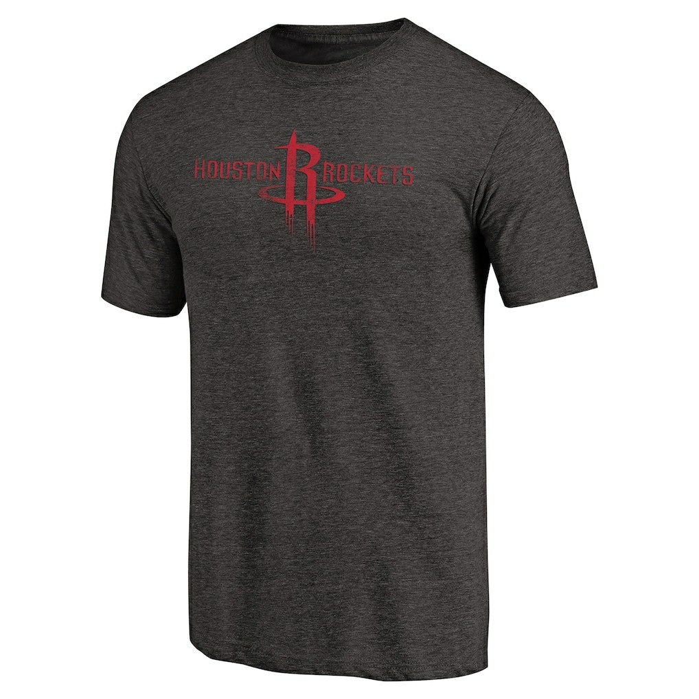 Houston Rockets Distressed Logo Tri-Blend T-Shirt