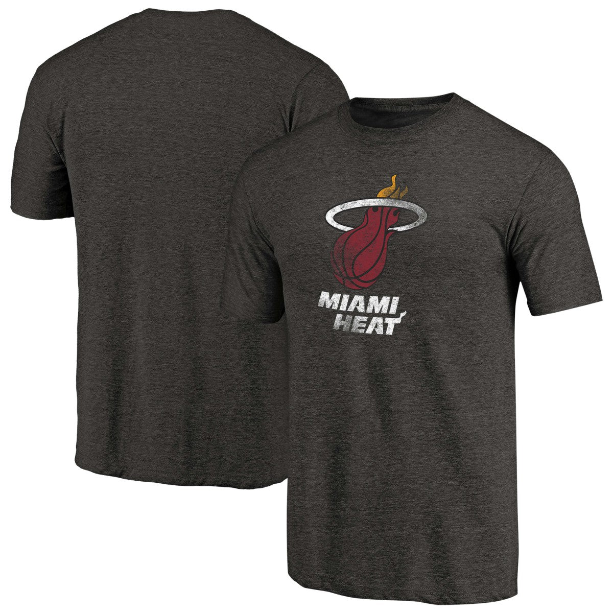 Miami Heat Distressed Logo Tri-Blend T-Shirt