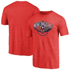 New Orleans Pelicans Distressed Logo Tri-Blend T-Shirt