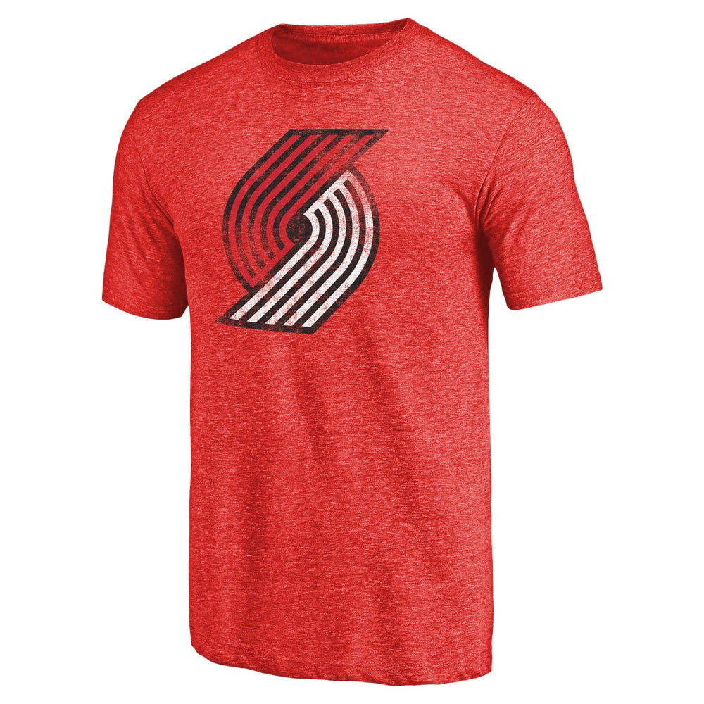 Portland Trail Blazers Distressed Logo Tri-Blend T-Shirt