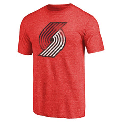 Portland Trail Blazers Distressed Logo Tri-Blend T-Shirt