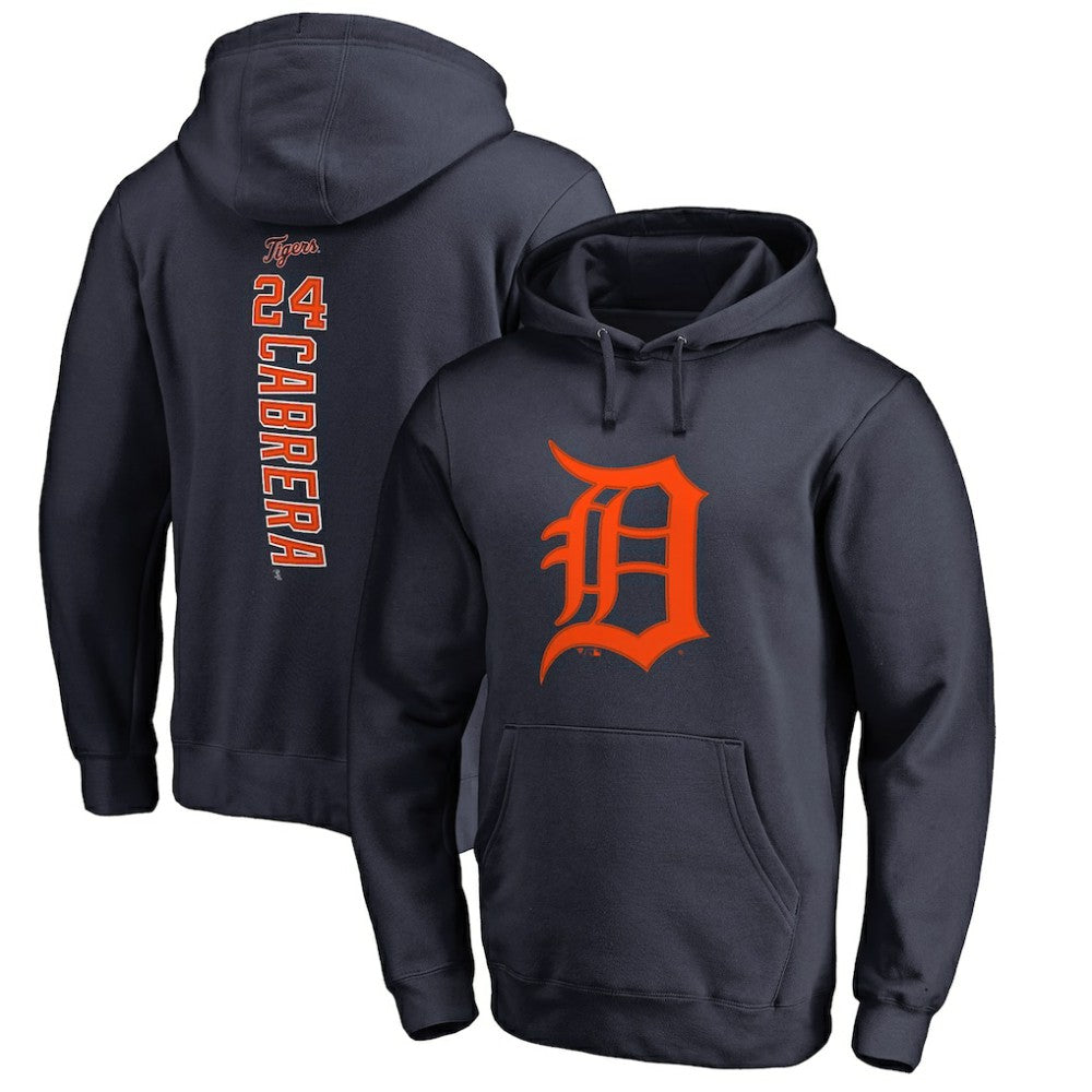 Navy Miguel Cabrera Detroit Tigers Backer Pullover Hoodie