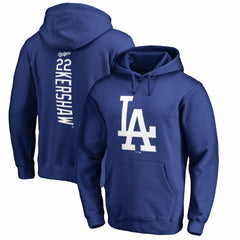 Royal Clayton Kershaw Los Angeles Dodgers Backer Pullover Hoodie