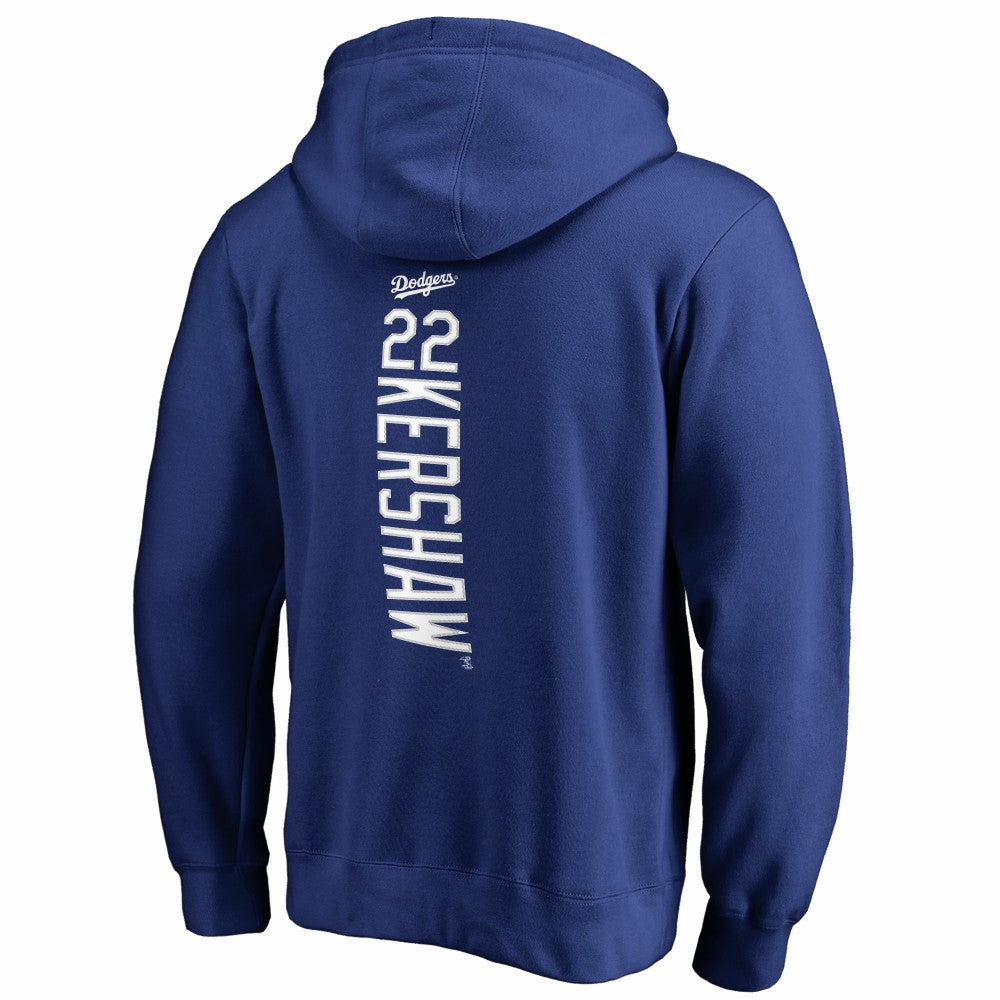 Royal Clayton Kershaw Los Angeles Dodgers Backer Pullover Hoodie