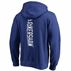 Royal Clayton Kershaw Los Angeles Dodgers Backer Pullover Hoodie
