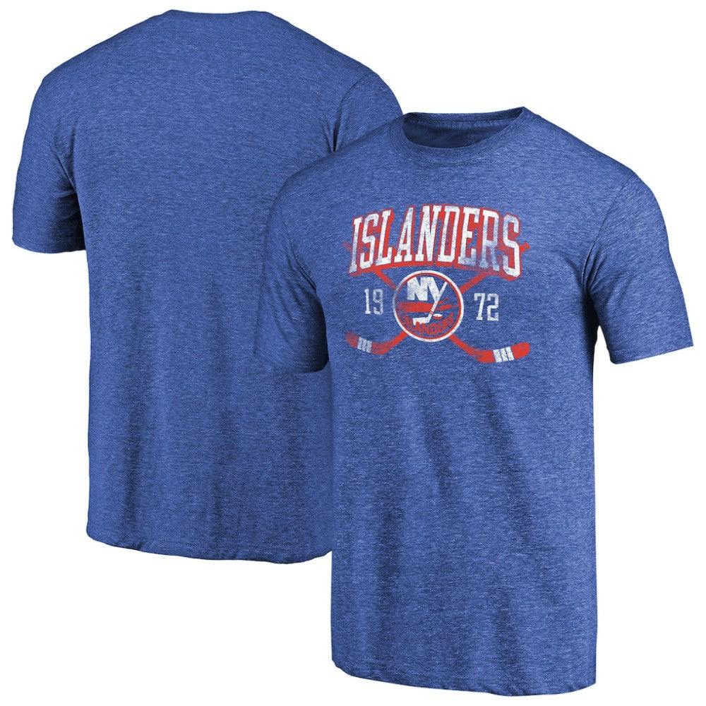 NHL New York Islanders Vintage Collection Line Shift Tri-Blend T-Shirt