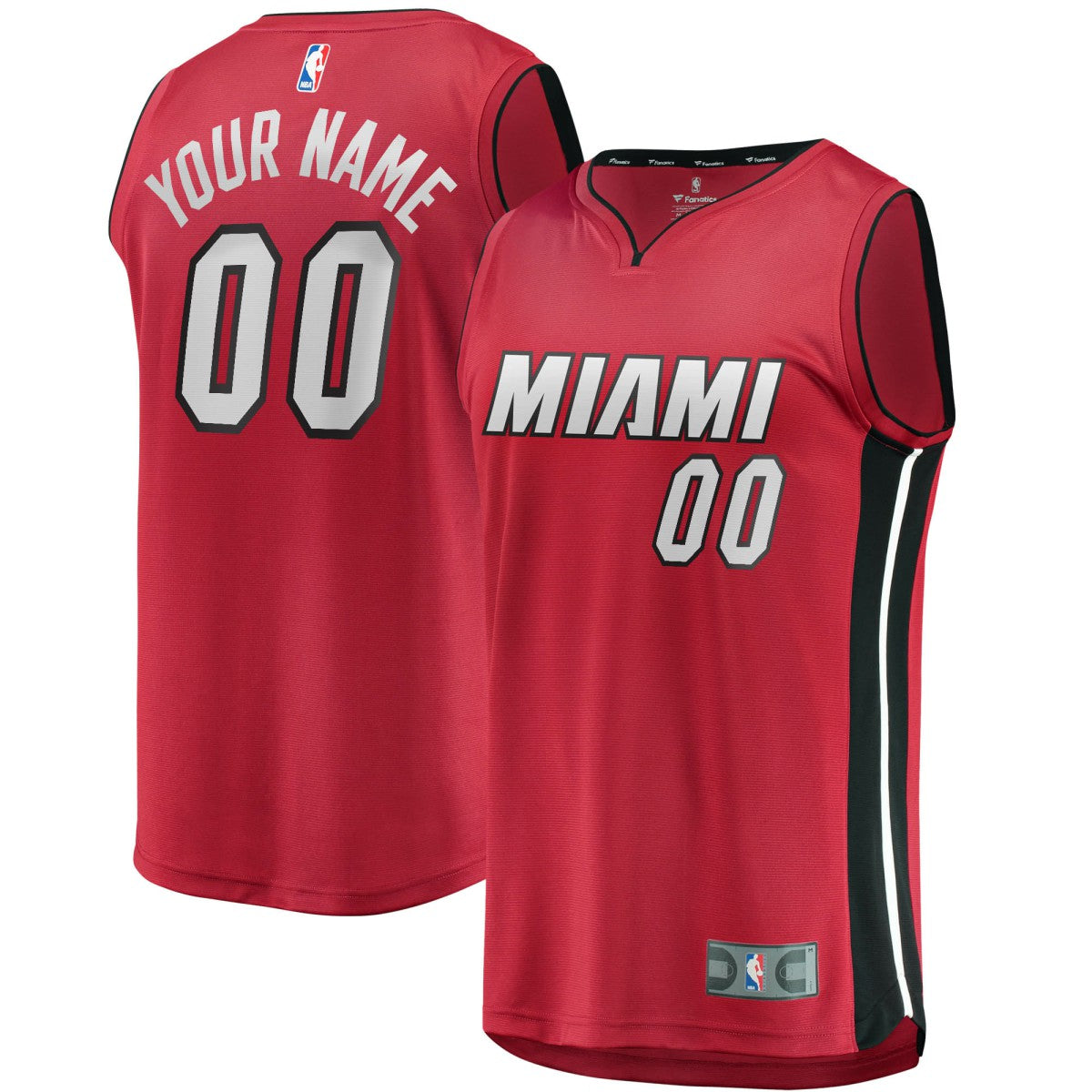 Fanatics Miami Heat Youth Fast Break Replica Custom Jersey Red