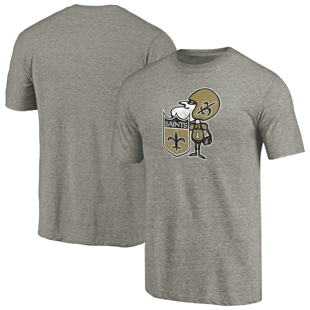 Throwback Logo Tri-Blend T-Shirt - New Orleans Saints T-shirts