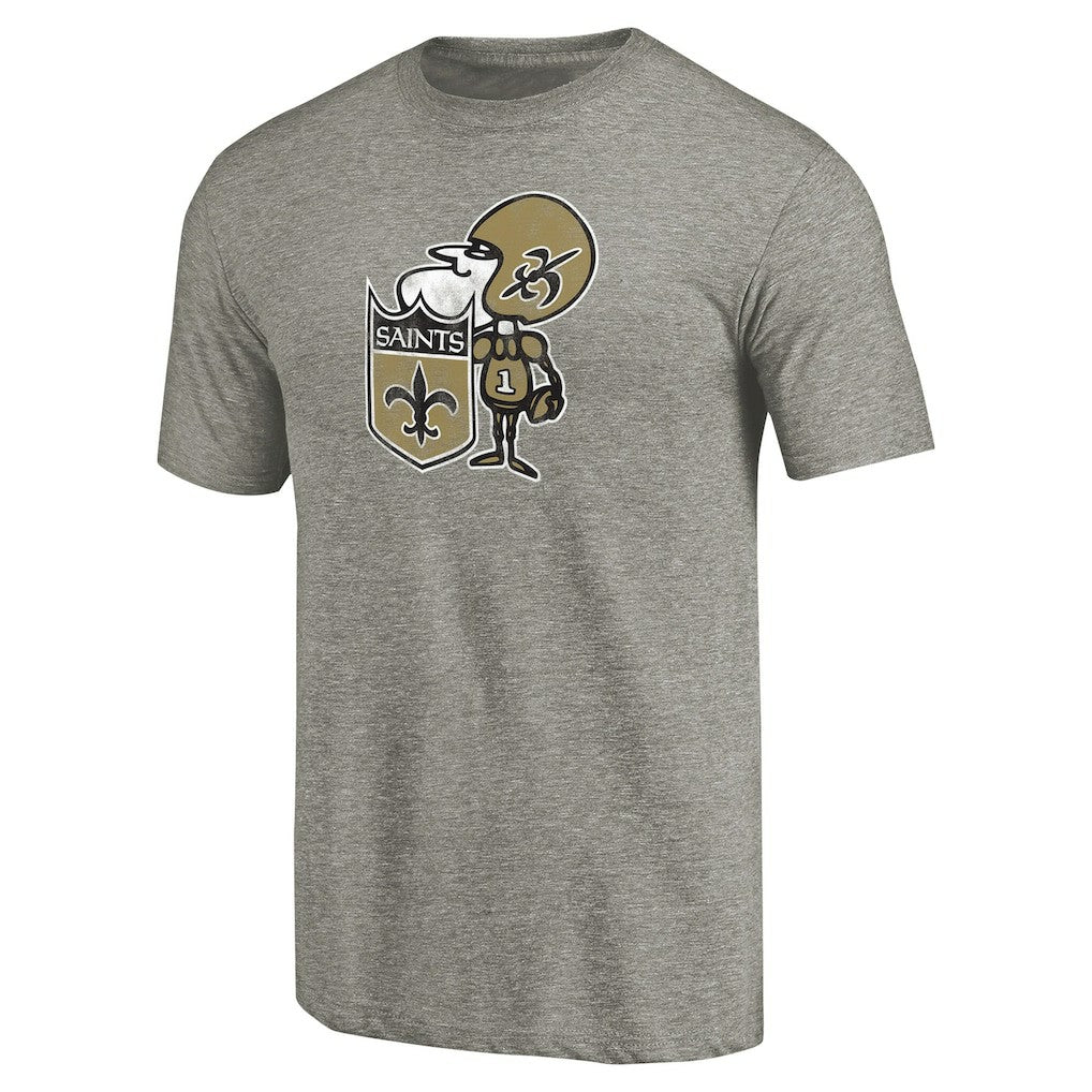 Throwback Logo Tri-Blend T-Shirt - New Orleans Saints T-shirts