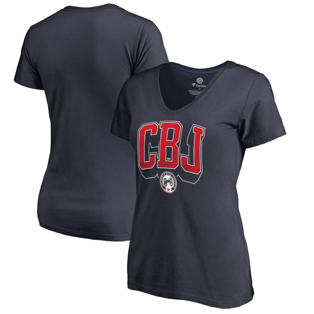 NHL Columbus Blue Jackets Women's Fan Favorite Team Slogan V-Neck T-Shirt