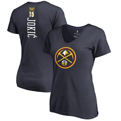 Nikola Jokic Denver Nuggets Women's Team Backer Name & Number V-Neck T-Shirt sale