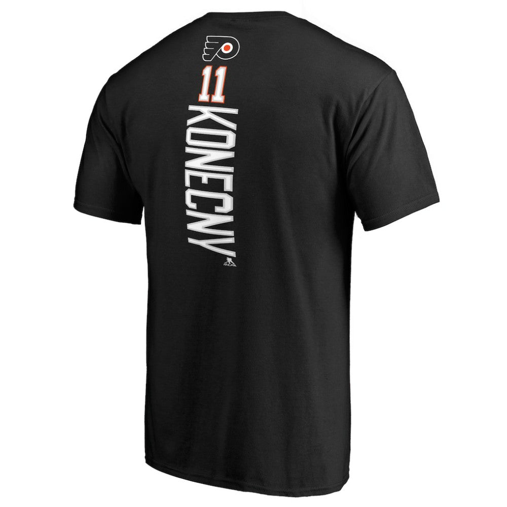 NHL Travis Konecny Philadelphia Flyers Team Logo Backer Name & Number T-Shirt