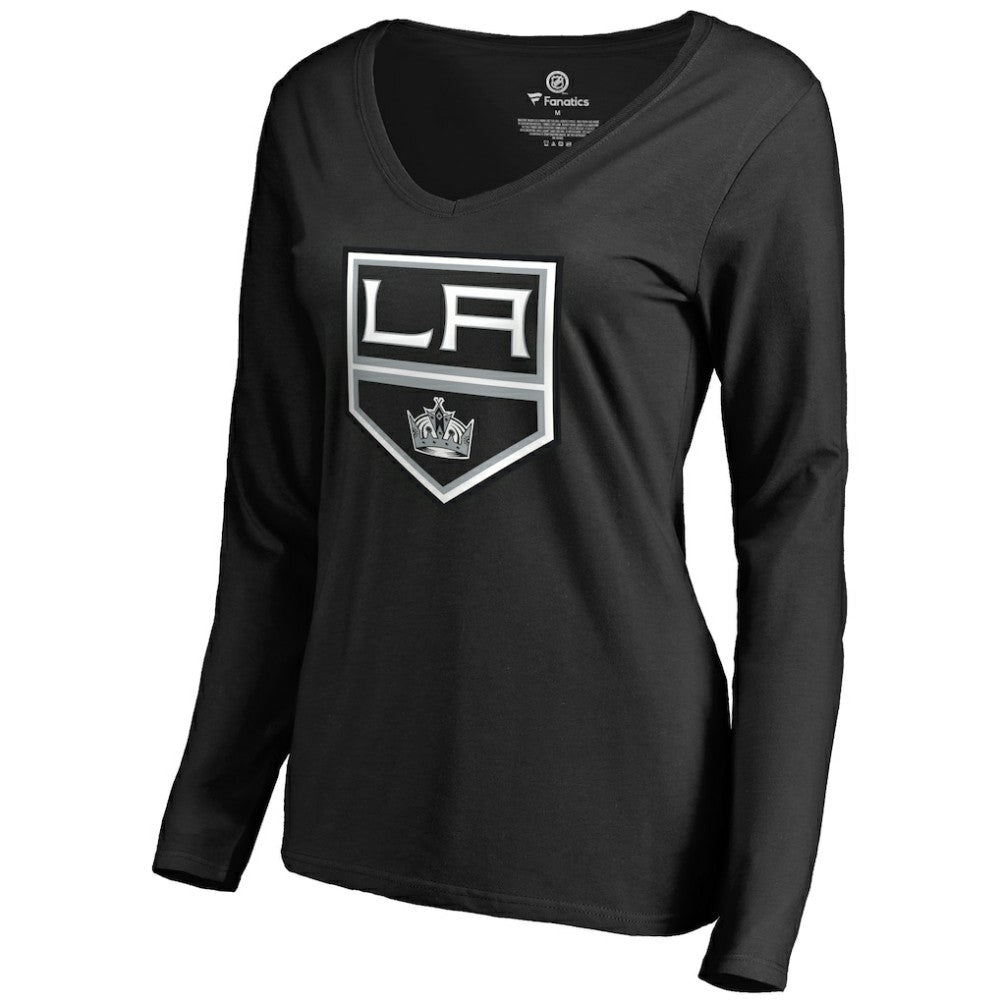 NHL Drew Doughty Los Angeles Kings Women's Backer Name & Number Slim Fit Long Sleeve V-Neck T-Shirt