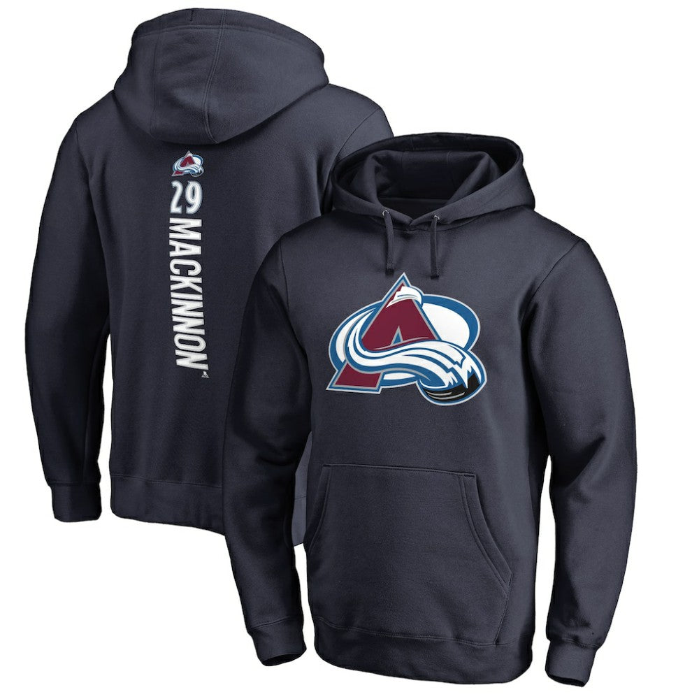 NHL Nathan MacKinnon Colorado Avalanche Backer Name & Number Pullover Hoodie