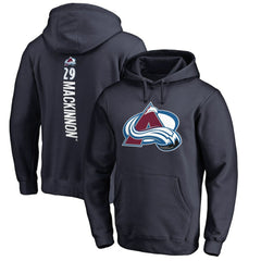 NHL Nathan MacKinnon Colorado Avalanche Backer Name & Number Pullover Hoodie