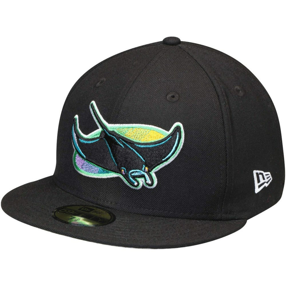 Black Tampa Bay Rays New Era Cooperstown Collection Wool 59FIFTY Fitted Hat