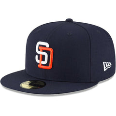 Navy San Diego Padres New Era Cooperstown Collection Wool 59FIFTY Fitted Hat