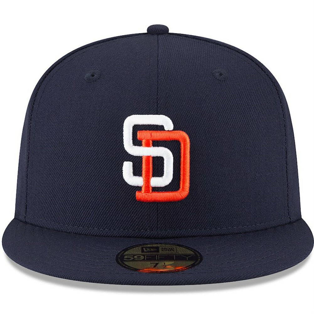 Navy San Diego Padres New Era Cooperstown Collection Wool 59FIFTY Fitted Hat