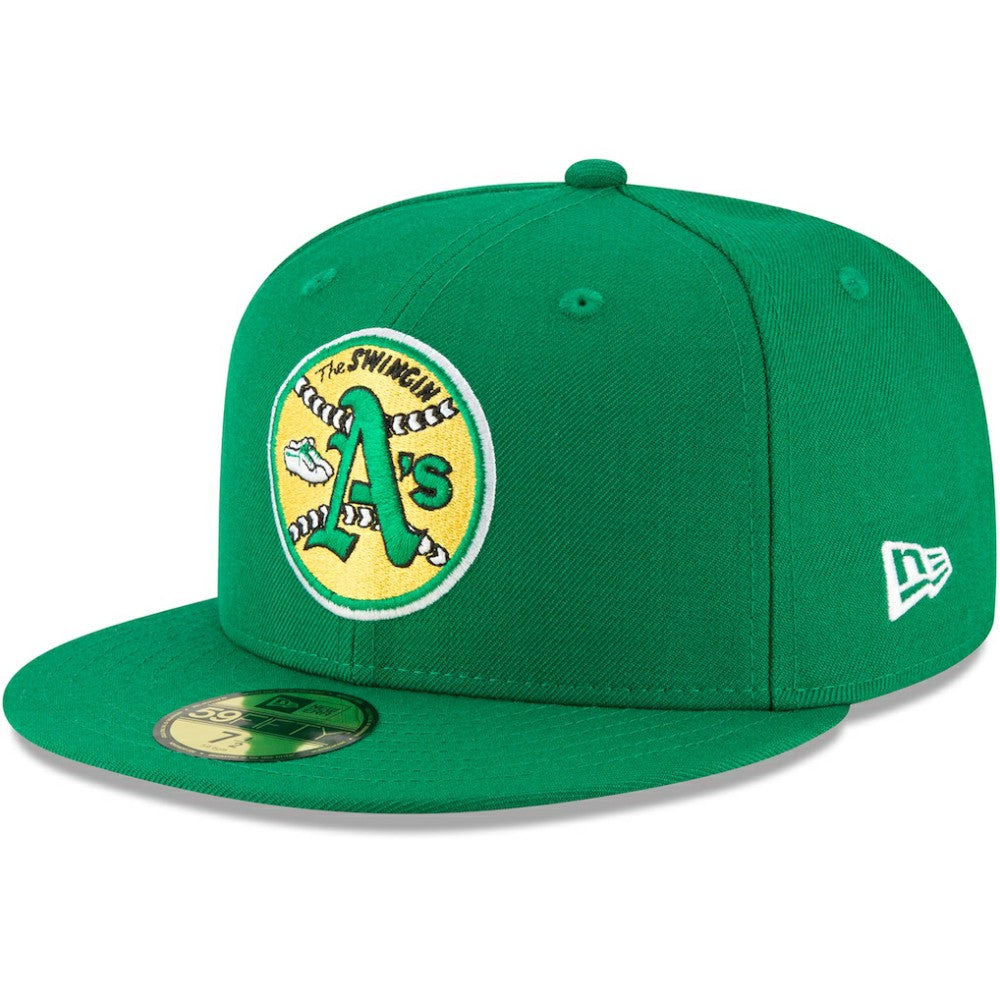 Green Athletics New Era Cooperstown Collection Wool 59FIFTY Fitted Hat