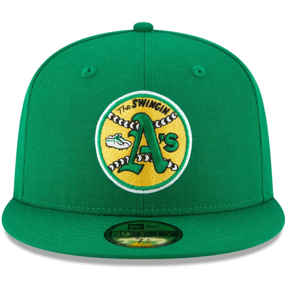Green Athletics New Era Cooperstown Collection Wool 59FIFTY Fitted Hat