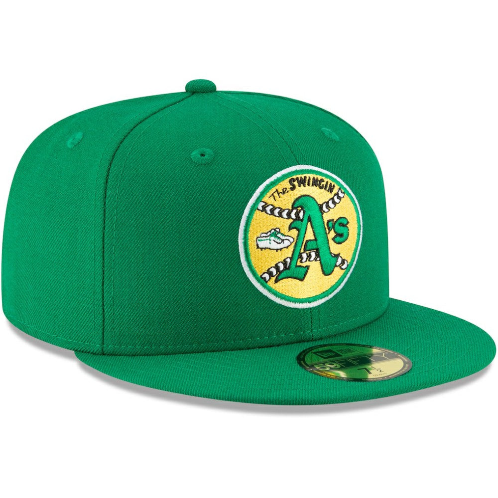 Green Athletics New Era Cooperstown Collection Wool 59FIFTY Fitted Hat