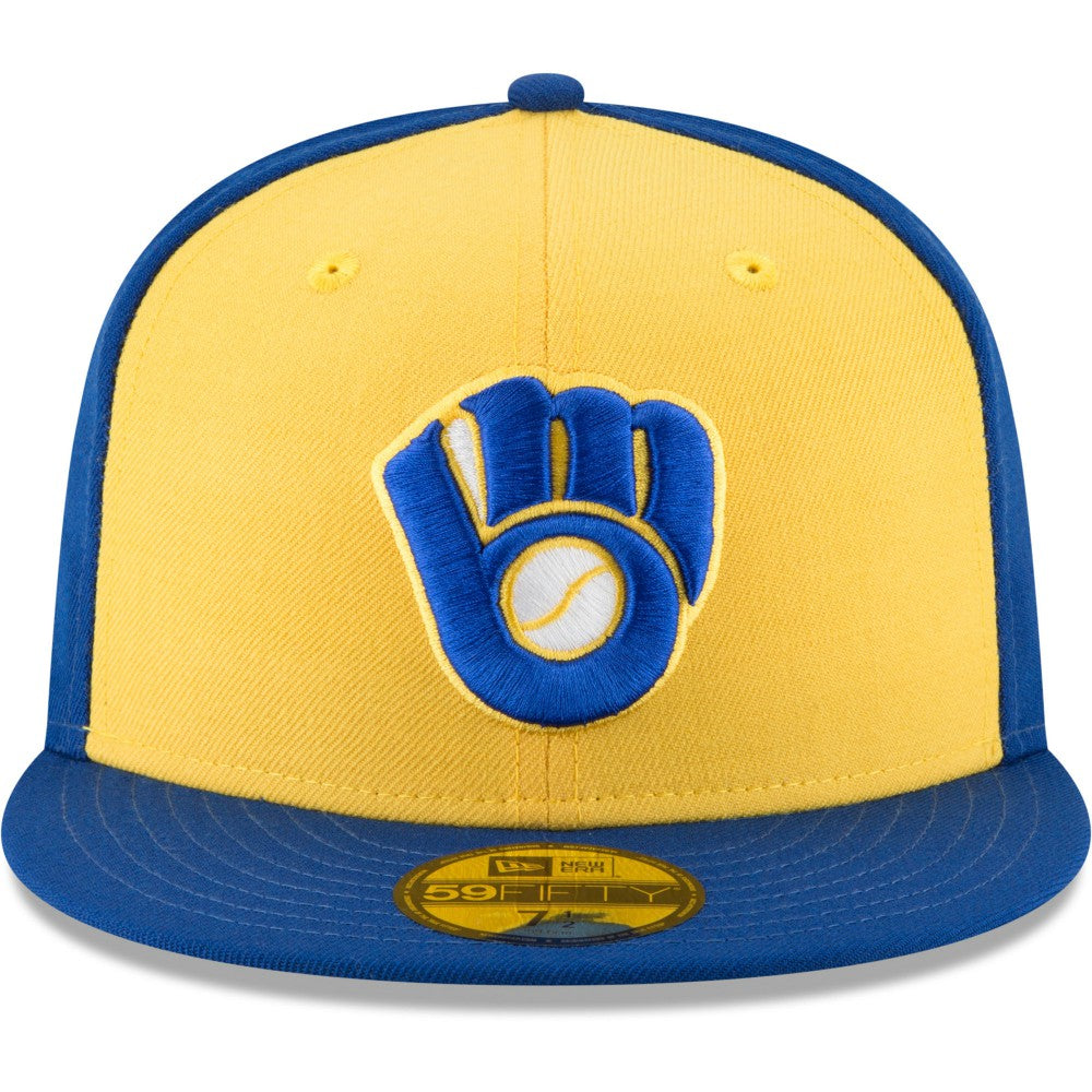 Yellow Milwaukee Brewers New Era Cooperstown Collection Wool 59FIFTY Fitted Hat