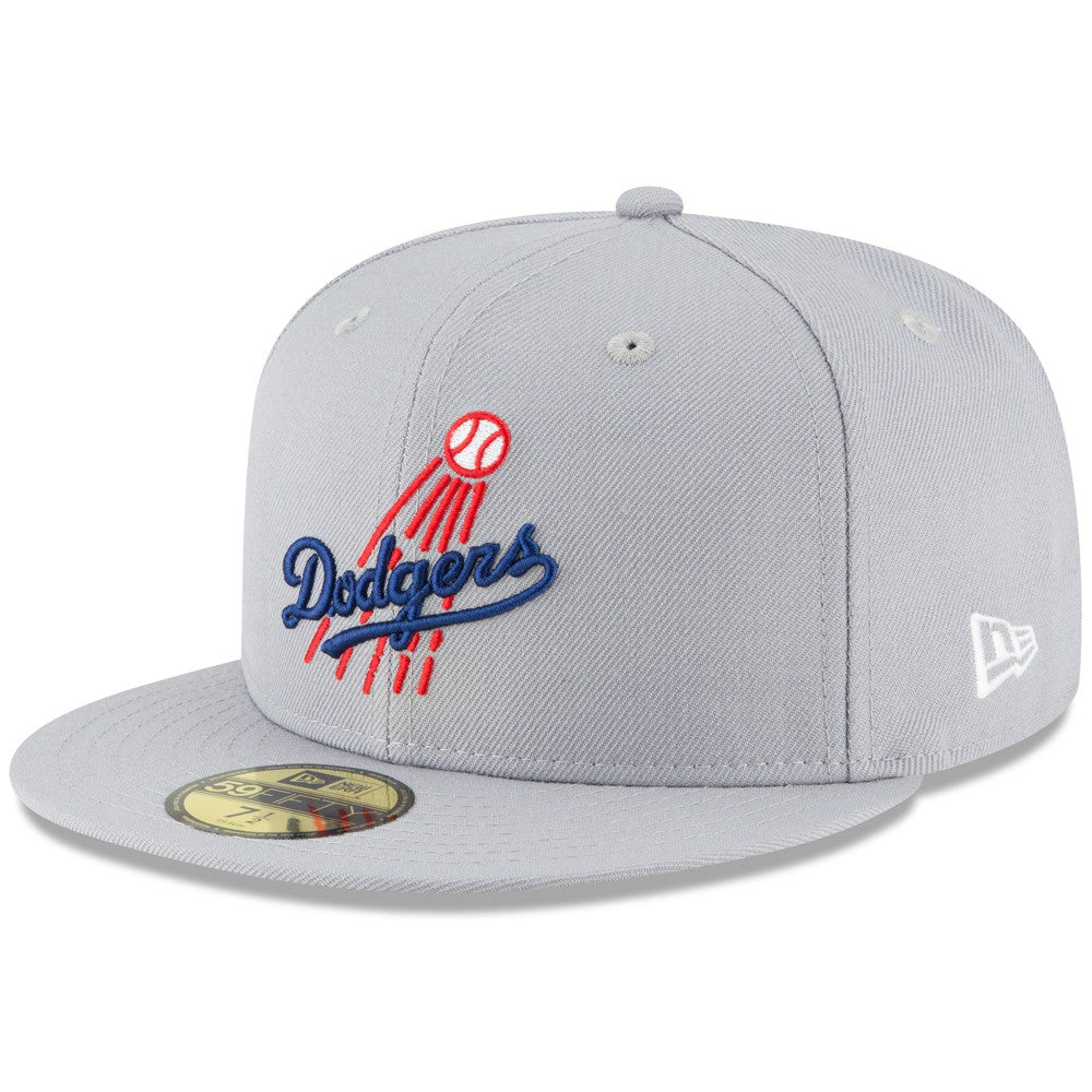 Gray Los Angeles Dodgers New Era Cooperstown Collection Wool 59FIFTY Fitted Hat