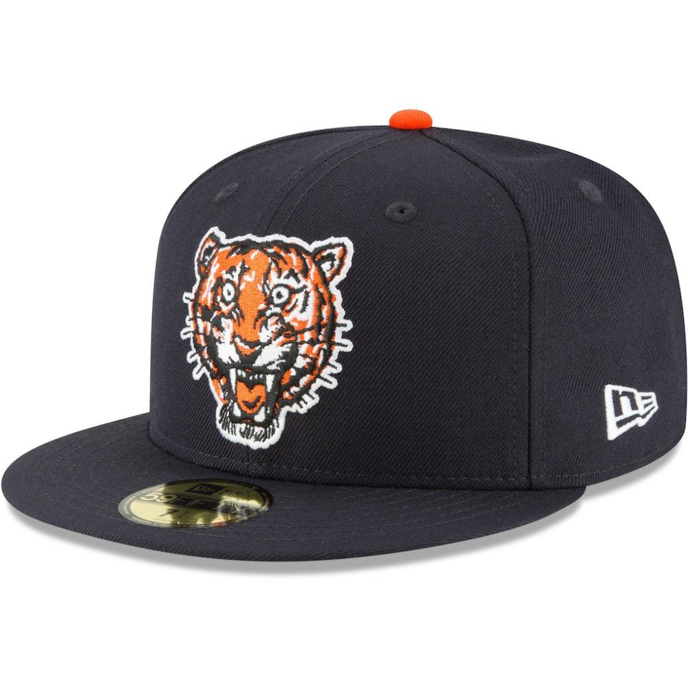 Navy Detroit Tigers New Era Cooperstown Collection Wool 59FIFTY Fitted Hat