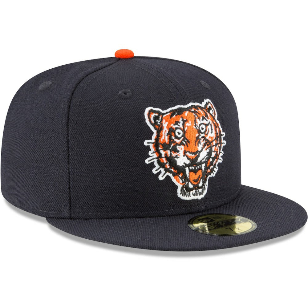 Navy Detroit Tigers New Era Cooperstown Collection Wool 59FIFTY Fitted Hat