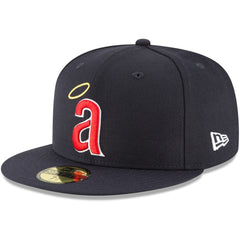 Navy California Angels New Era Cooperstown Collection Wool 59FIFTY Fitted Hat