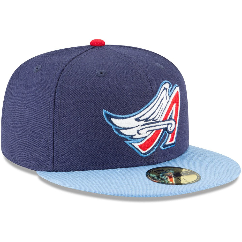 Navy California Angels New Era Cooperstown Collection Wool 59FIFTY Fitted Hat