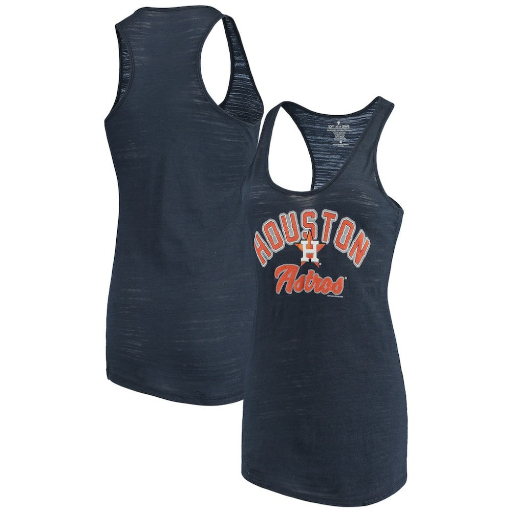 Navy Houston Astros Soft as a Grape Women's Multicount Racerback Tank Top