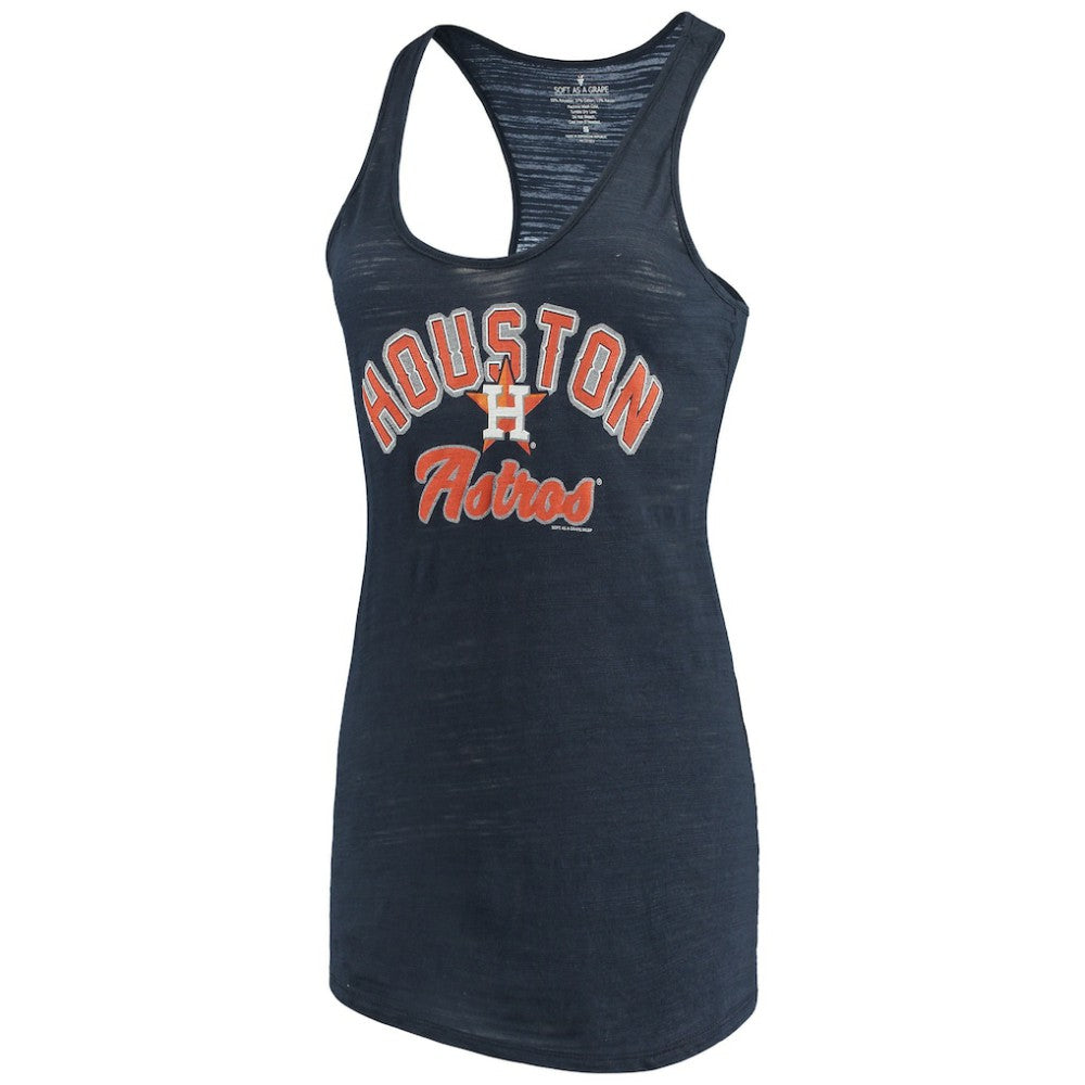 Navy Houston Astros Soft as a Grape Women's Multicount Racerback Tank Top