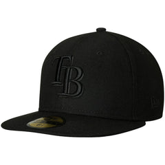 Black Tampa Bay Rays New Era Primary Logo Basic 59FIFTY Fitted Hat