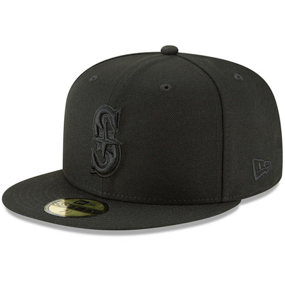 Black Seattle Mariners New Era Primary Logo Basic 59FIFTY Fitted Hat