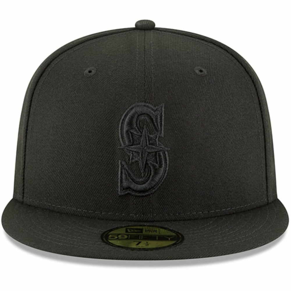 Black Seattle Mariners New Era Primary Logo Basic 59FIFTY Fitted Hat