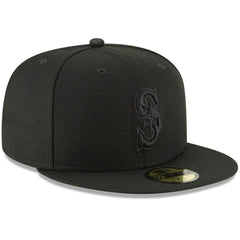 Black Seattle Mariners New Era Primary Logo Basic 59FIFTY Fitted Hat