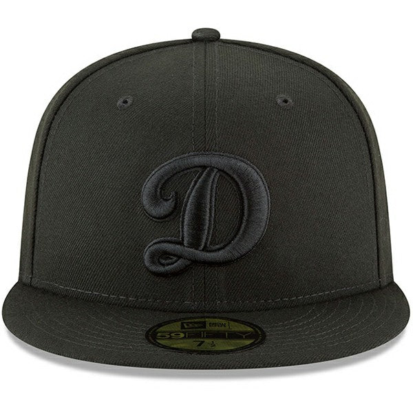Black Los Angeles Dodgers New Era Secondary Logo Basic 59FIFTY Fitted Hat