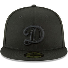 Black Los Angeles Dodgers New Era Secondary Logo Basic 59FIFTY Fitted Hat