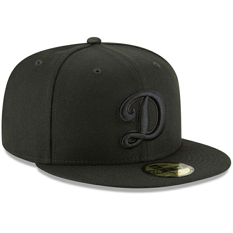 Black Los Angeles Dodgers New Era Secondary Logo Basic 59FIFTY Fitted Hat