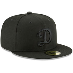 Black Los Angeles Dodgers New Era Secondary Logo Basic 59FIFTY Fitted Hat