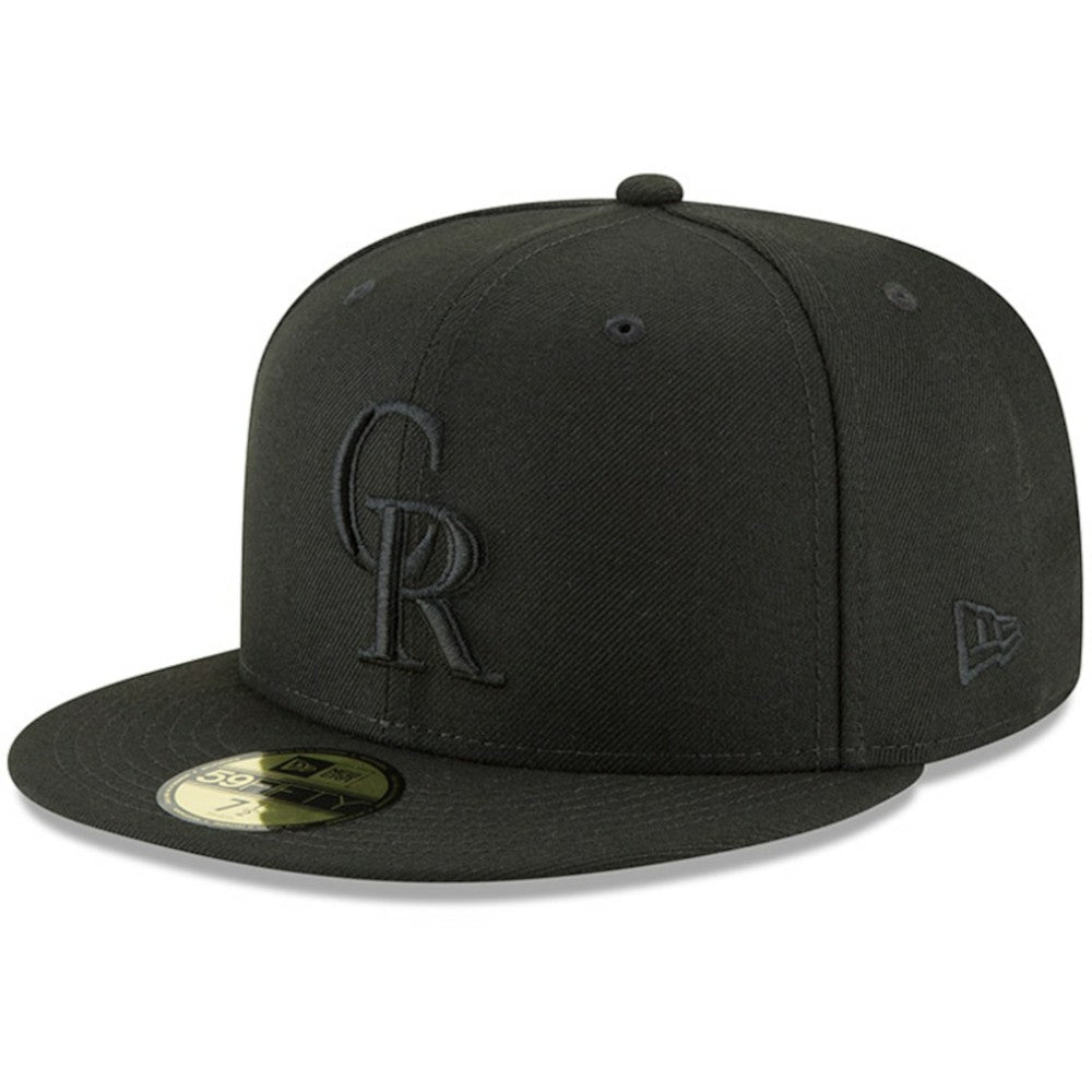 Black Colorado Rockies New Era Primary Logo Basic 59FIFTY Fitted Hat