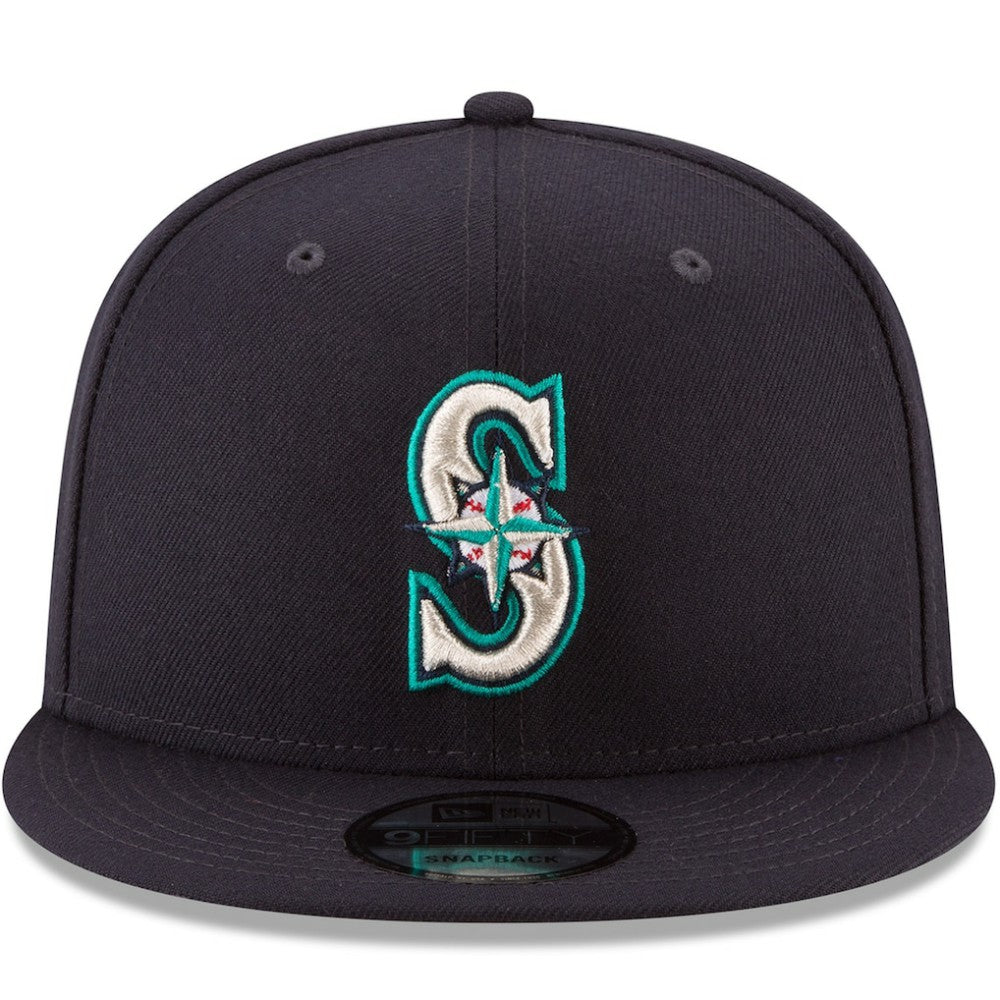 Navy Seattle Mariners New Era Team Color 9FIFTY Snapback Hat