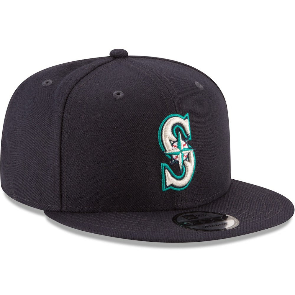 Navy Seattle Mariners New Era Team Color 9FIFTY Snapback Hat