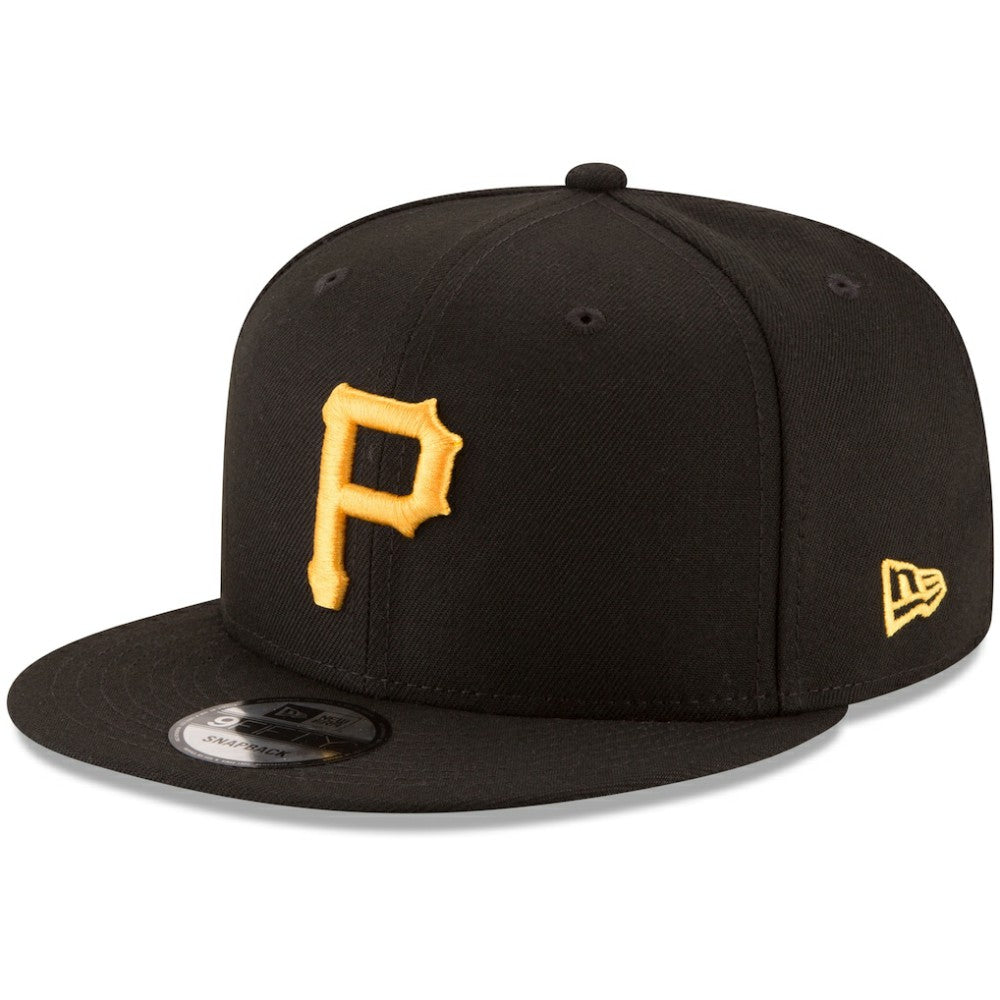 Black Pittsburgh Pirates New Era Team Color 9FIFTY Snapback Hat