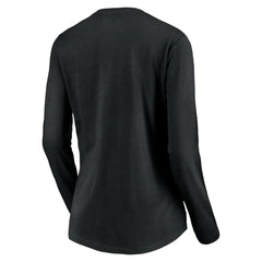 Black Pittsburgh Pirates Women's Cooperstown Collection Wahconah Long Sleeve V-Neck T-Shirt