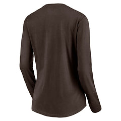 Brown San Diego Padres Women's Cooperstown Collection Wahconah Long Sleeve V-Neck T-Shirt