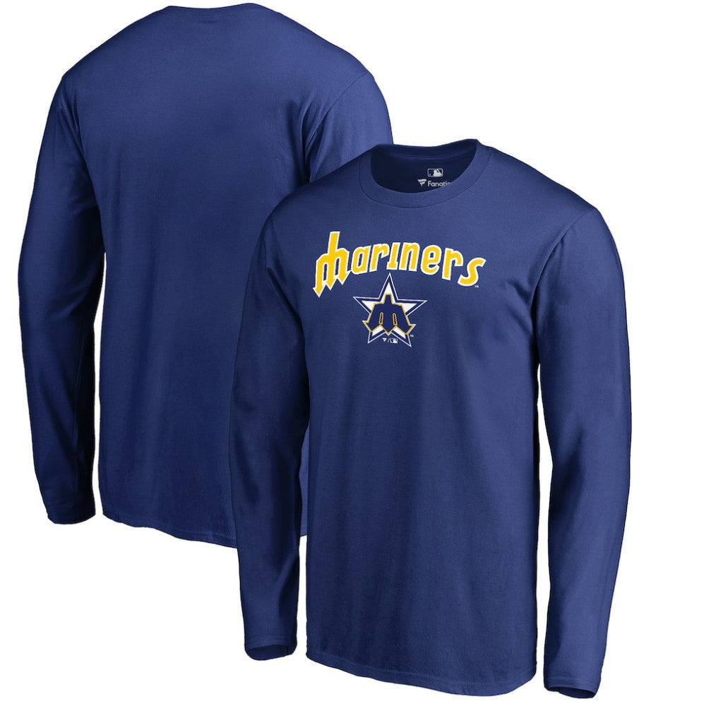 Royal Seattle Mariners Cooperstown Collection Wahconah Long Sleeve T-Shirt