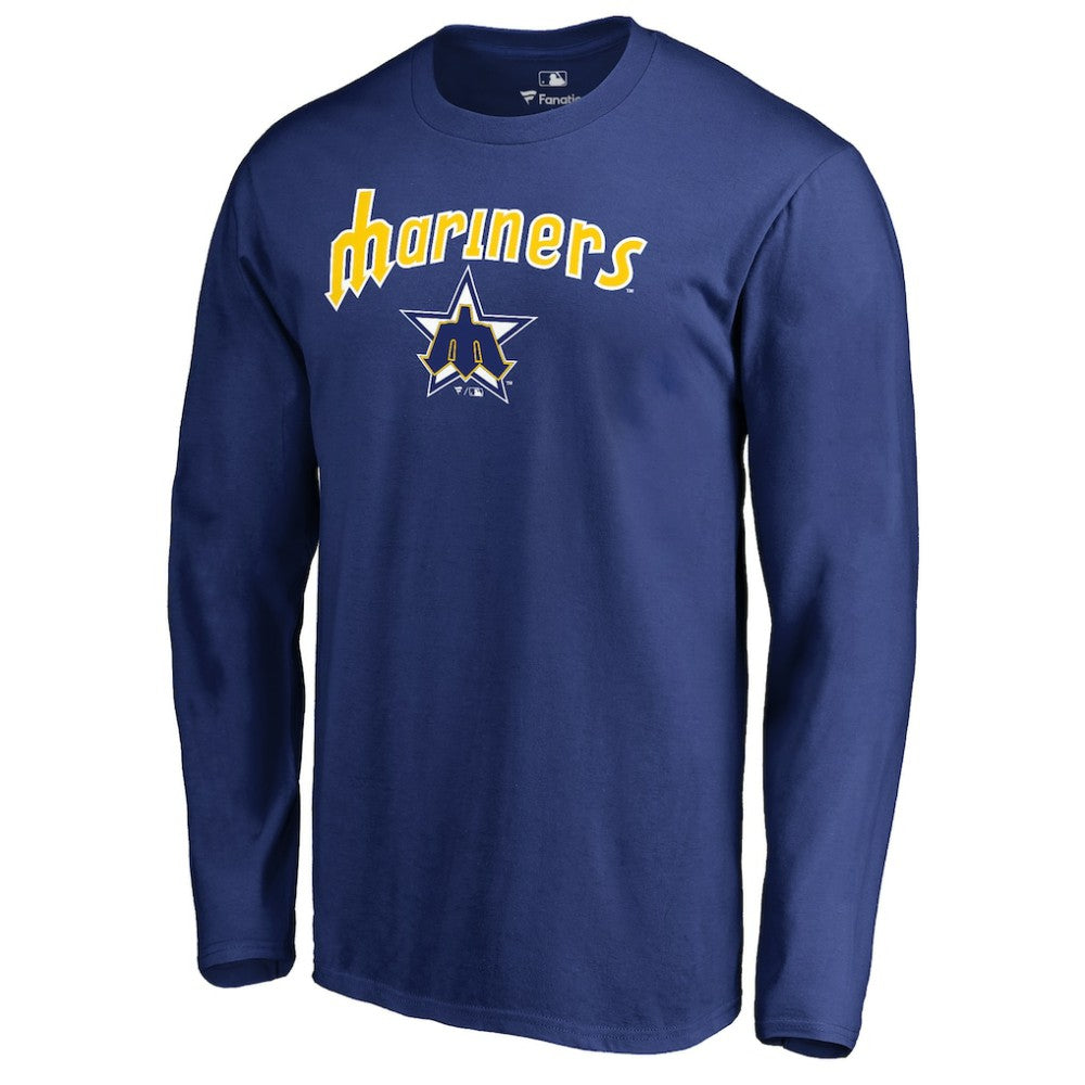 Royal Seattle Mariners Cooperstown Collection Wahconah Long Sleeve T-Shirt