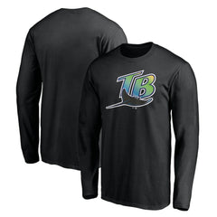 Black Tampa Bay Rays Cooperstown Collection Wahconah Long Sleeve T-Shirt